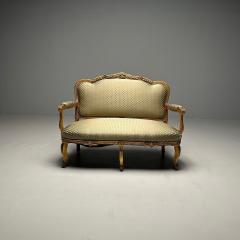 19th Century Settee Canape Durand Louis XV Giltwood Scalamandre Upholstery - 3402433