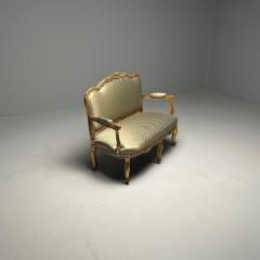 19th Century Settee Canape Durand Louis XV Giltwood Scalamandre Upholstery - 3402435