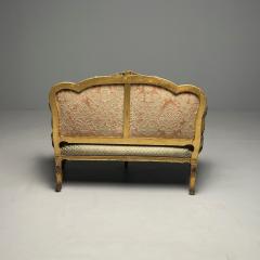 19th Century Settee Canape Durand Louis XV Giltwood Scalamandre Upholstery - 3402438