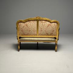 19th Century Settee Canape Durand Louis XV Giltwood Scalamandre Upholstery - 3402439