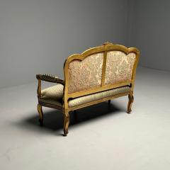 19th Century Settee Canape Durand Louis XV Giltwood Scalamandre Upholstery - 3402440