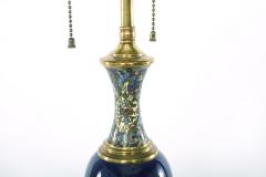 19th Century Sevres Style Porcelain Onyx Base Table Lamps - 1964077