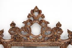 19th Century Silvered Bronzed Venetian Wall Mirror Handcarved Italy ca 1840 - 3809857