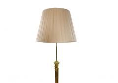 19th Century Solid Gilt Brass Footed Round Base Floor Lamp - 2825772
