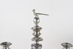 19th Century Solid Silver Candelabras Candleholder Pair Of 2 AT circa 1860 - 4760790