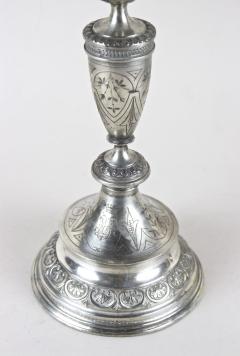 19th Century Solid Silver Candelabras Candleholder Pair Of 2 AT circa 1860 - 4760793