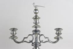 19th Century Solid Silver Candelabras Candleholder Pair Of 2 AT circa 1860 - 4760802