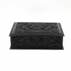 19th Century South Indian or Ceylonese Deeply Carved Ebony Box Circa 1860  - 2242735