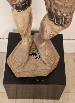 19th Century Southeast Asian Tall Painted Carved Wood Figure of a Man - 4360648