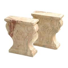 19th Century Southern Italian Antique Marble Pedestals A Pair - 3459556