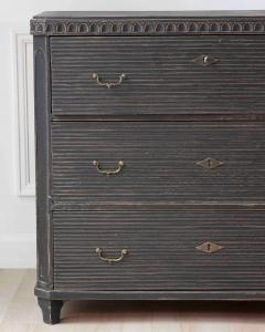 19th Century Swedish Black Painted Pine Chest of Drawers - 4564400