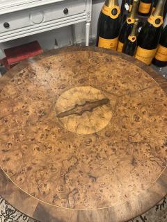 19th Century Swedish Book Matched Burl Tilt Top Table - 4115344