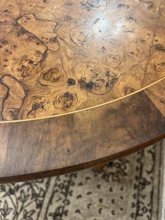19th Century Swedish Book Matched Burl Tilt Top Table - 4115345