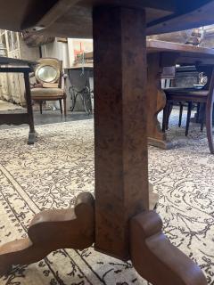 19th Century Swedish Book Matched Burl Tilt Top Table - 4115346