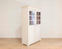 19th Century Swedish Gustavian Painted Display Cabinet with Glazed Doors - 4507236