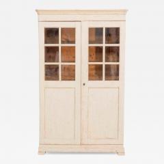19th Century Swedish Gustavian Painted Display Cabinet with Glazed Doors - 4508372