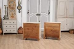 19th Century Swedish Gustavian Style Painted Three Drawer Chests a Pair - 3574257