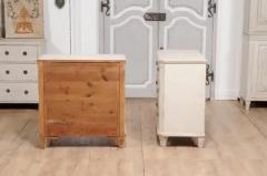 19th Century Swedish Gustavian Style Painted Three Drawer Chests a Pair - 3574258