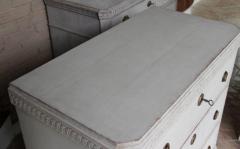 19th Century Swedish Gustavian Style Pair of Painted Bedside Chests - 582495
