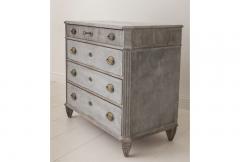 19th Century Swedish Late Gustavian Painted Bedside Chest With Marbleized Top - 696789