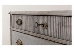 19th Century Swedish Late Gustavian Painted Bedside Chest With Marbleized Top - 696792