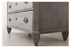 19th Century Swedish Late Gustavian Painted Bedside Chest With Marbleized Top - 696793