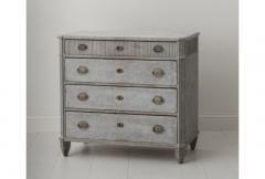 19th Century Swedish Late Gustavian Painted Bedside Chest With Marbleized Top - 696795