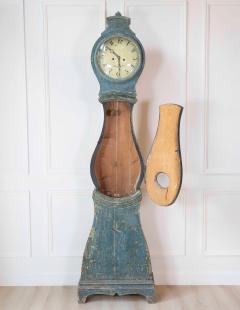 19th Century Swedish Mora Clock in Original Blue Paint - 4564482