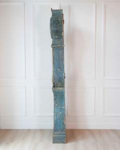 19th Century Swedish Mora Clock in Original Blue Paint - 4564531