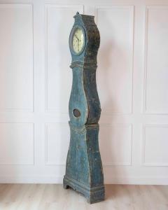 19th Century Swedish Mora Clock in Original Blue Paint - 4564532