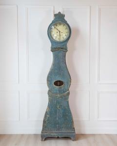 19th Century Swedish Mora Clock in Original Blue Paint - 4564533