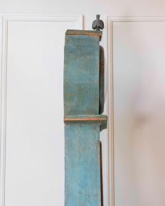 19th Century Swedish Mora Clock in Original Turquoise Paint - 4558017
