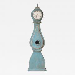 19th Century Swedish Mora Clock in Original Turquoise Paint - 4559291