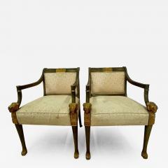 19th Century Swedish Neoclassical Arm Chairs a Pair Fauteuils Europe 19th C  - 2490522