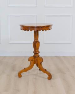 19th Century Swedish Oval Flame Birch Side Table Circa 1890 - 4699007