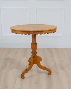19th Century Swedish Oval Flame Birch Side Table Circa 1890 - 4699010