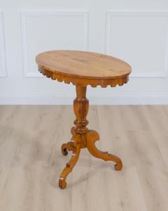 19th Century Swedish Oval Flame Birch Side Table Circa 1890 - 4699081