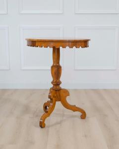 19th Century Swedish Oval Flame Birch Side Table Circa 1890 - 4699085