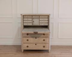 19th Century Swedish Painted Bureau In White With Original Interior - 4507140