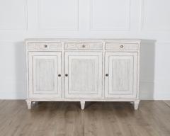 19th Century Swedish Painted Pine Sideboard with Greek Key Frieze - 4246353