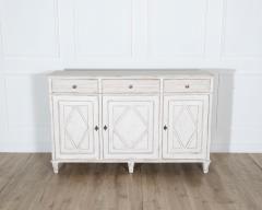 19th Century Swedish Painted Sideboard in Pine with Diamond Panel Doors - 4246310