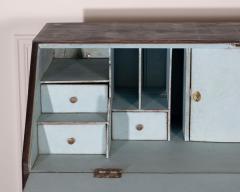 19th Century Swedish Secretary Desk in Black with Turquoise Interior - 4246283