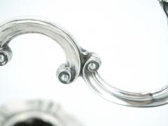 19th Century Tableware Sterling Silver Five Arm Candelabra Wood Base - 3439483