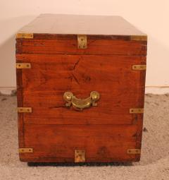 19th Century Teak Marine Campaign Chest - 2996141