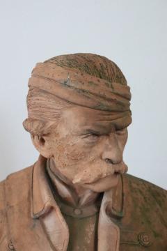 19th Century Terracotta Sculpture Portrait of Brave Italian Soldier - 2460971