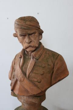 19th Century Terracotta Sculpture Portrait of Brave Italian Soldier - 2460973