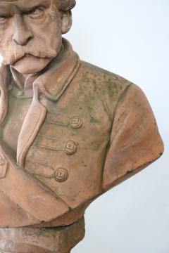 19th Century Terracotta Sculpture Portrait of Brave Italian Soldier - 2460976