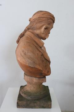 19th Century Terracotta Sculpture Portrait of Brave Italian Soldier - 2460977