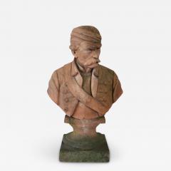 19th Century Terracotta Sculpture Portrait of Brave Italian Soldier - 2463685