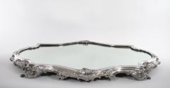 19th Century Three Part Mirrored Silver Plate Plateau - 3121179